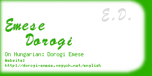 emese dorogi business card